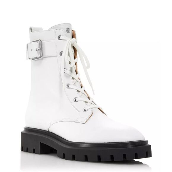 Stuart Weitzman Ultra Lug Sole Buckle Combat Boots, New, Size 36/5.5 - Picture 2 of 9